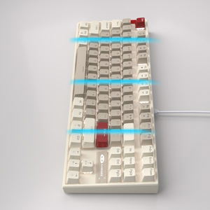 MageGee MK-STAR Wired Mechanical Keyboard [Black Switch] (Retro White/Gray) image 3
