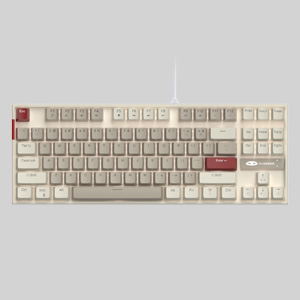 MageGee MK-STAR Wired Mechanical Keyboard [Black Switch] (Retro White/Gray) image 4