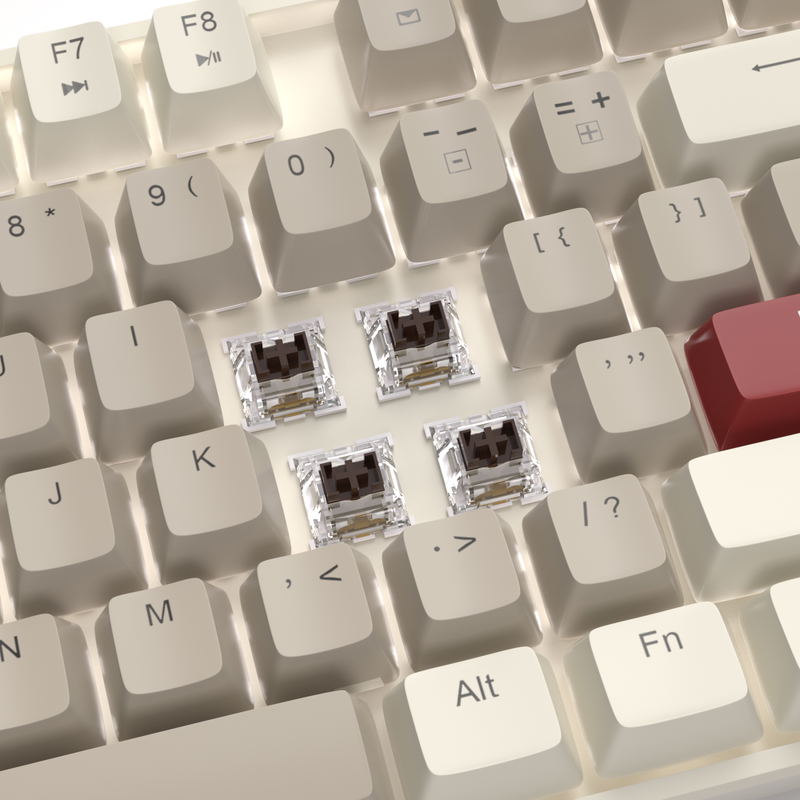 MageGee MK-STAR Wired Mechanical Keyboard [Black Switch] (Retro White/Gray) image 7