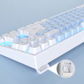 MageGee MK-STAR Wired Mechanical Keyboard (White/blue) - Blue Switch thumbnail 3