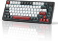 MageGee STAR75 Wired Mechanical Keyboard [Red Switch] (Black/White) thumbnail 1