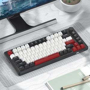 MageGee STAR75 Wired Mechanical Keyboard (Black/White) - Red Switch_