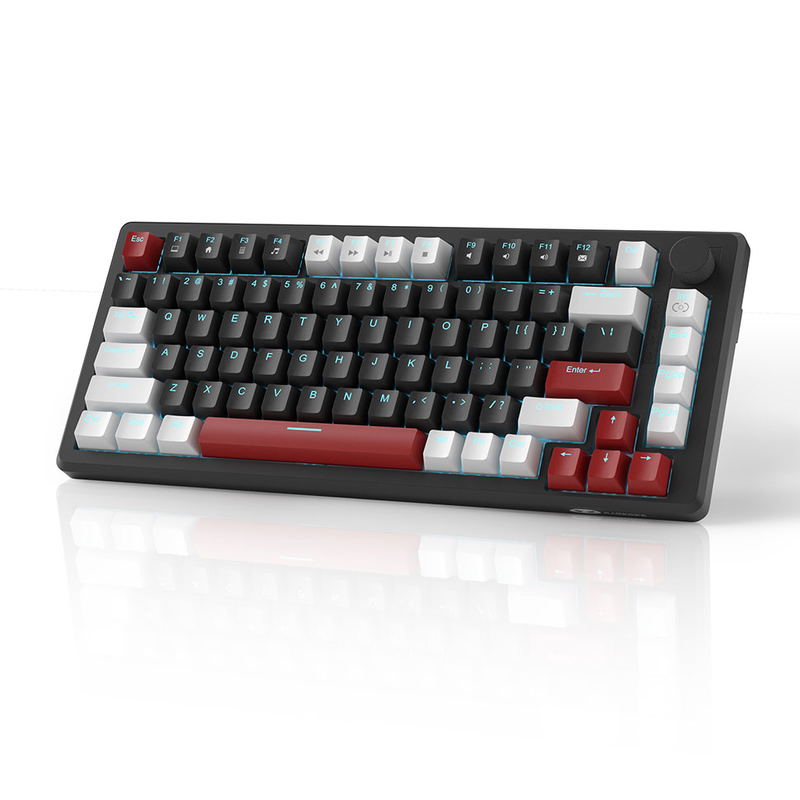 MageGee STAR75 Wired Mechanical Keyboard (White/Black) - Yellow Switch image 1