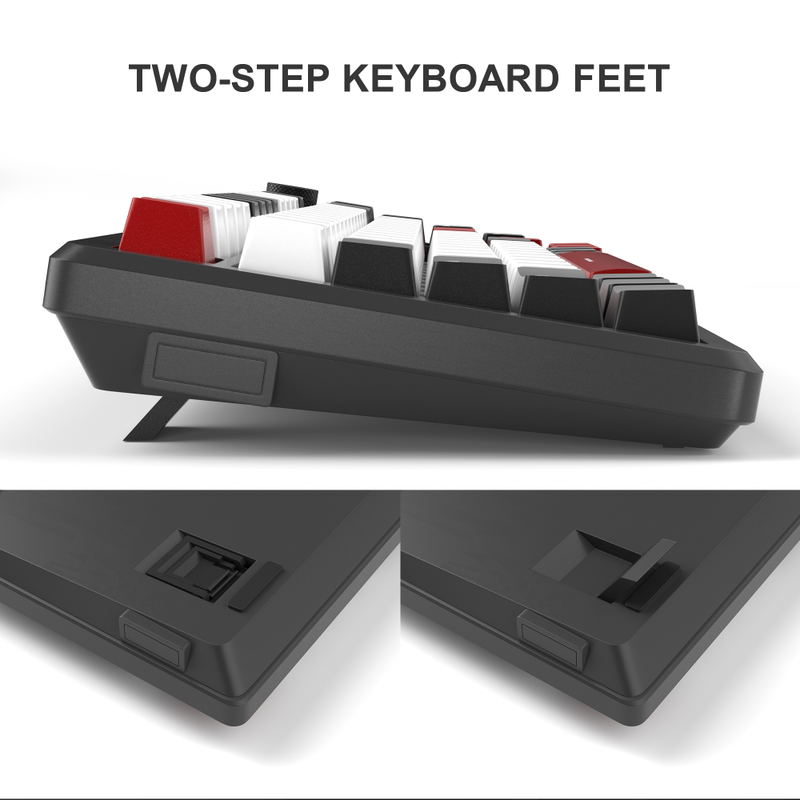 MageGee STAR75 Wired Mechanical Keyboard (White/Black) - Yellow Switch image 2
