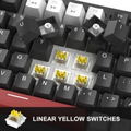 MageGee STAR75 Wired Mechanical Keyboard (White/Black) - Yellow Switch thumbnail 3