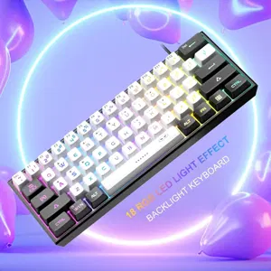 MageGee TS91 Wired Membrane Keyboard (Black/White)_