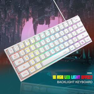 MageGee TS91 Wired Membrane Keyboard RGB Lighting (White)_