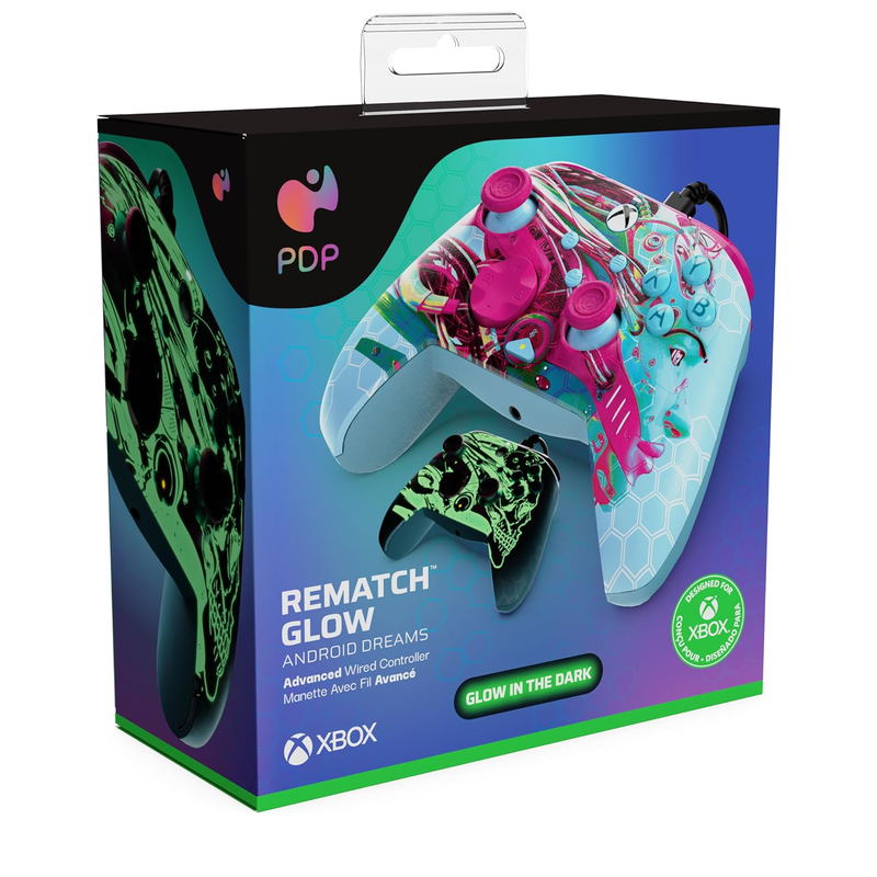 PDP Rematch Glow Advanced Wired Controller for Xbox One / Xbox Series X|S / Windows 10/11 (Android Dreams) image 3