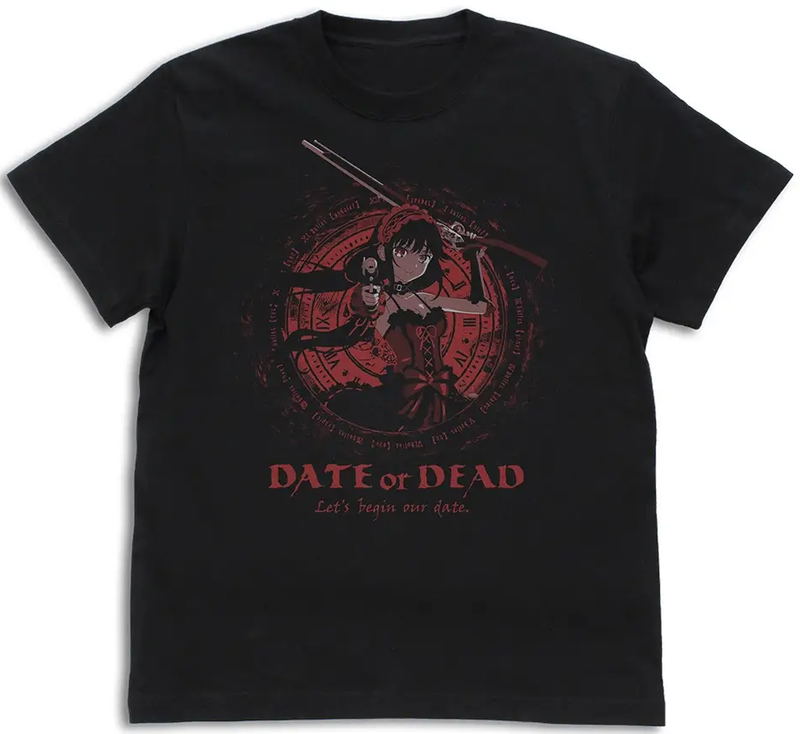 Date A Live V - Identification Name (Nightmare) Kurumi Tokisaki T-shirt (Black | Size XL) image 1