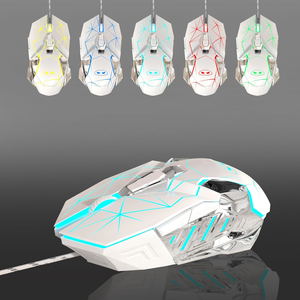 MageGee MK-STORM Wired Mechanical Keyboard and G10 Mouse Combo Blue Light (White Punk) - Red Switch_