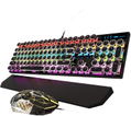 MageGee MK-STORM Wired Mechanical Keyboard and  G10 Mouse Combo Rainbow Light (Black Punk) - Red Switch thumbnail 2