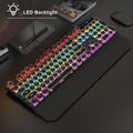 MageGee MK-STORM Wired Mechanical Keyboard and  G10 Mouse Combo Rainbow Light (Black Punk) - Red Switch thumbnail 4