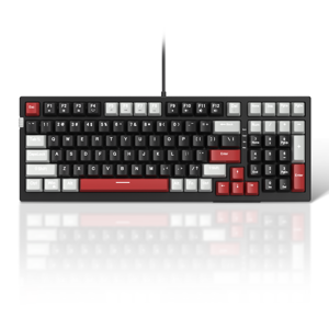 MageGee SKY98 Wired Mechanical Keyboard (Gray/Black) - Red Switch_