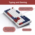 MageGee SKY98 Wired Mechanical Keyboard (Blue/White) - Red Switch thumbnail 4