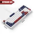 MageGee SKY98 Wired Mechanical Keyboard (Blue/White) - Red Switch thumbnail 5