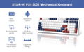 MageGee SKY98 Wired Mechanical Keyboard (Blue/White) - Red Switch thumbnail 6