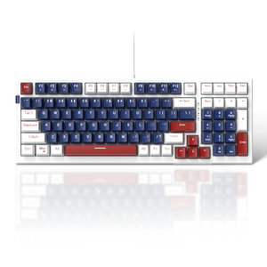 MageGee SKY98 Wired Mechanical Keyboard (White/Blue) - Blue Switch for ...