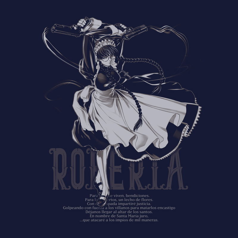 Black Lagoon - Roberta Of The Lovelace T-shirt (Navy | Size XL) image 2