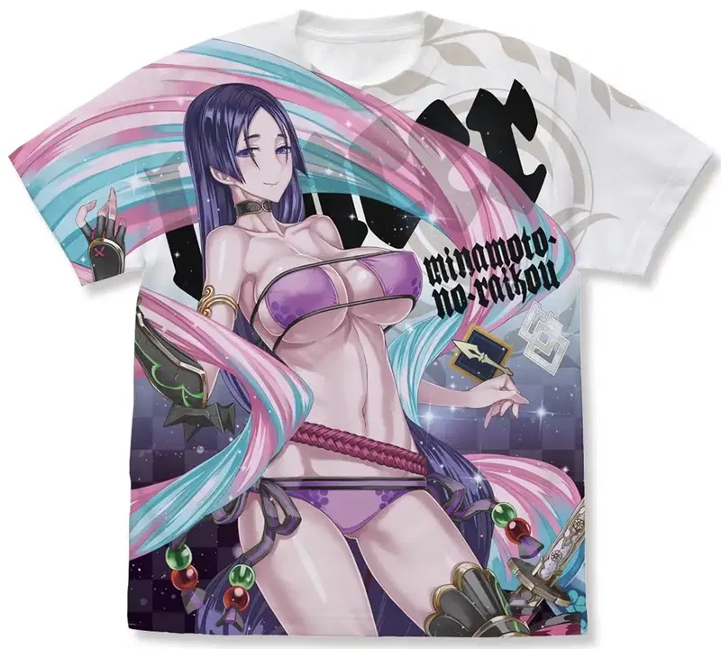 Fate/Grand Order - Lancer/Minamoto Yorimitsu Full Graphic T-shirt (White | Size S) image 1