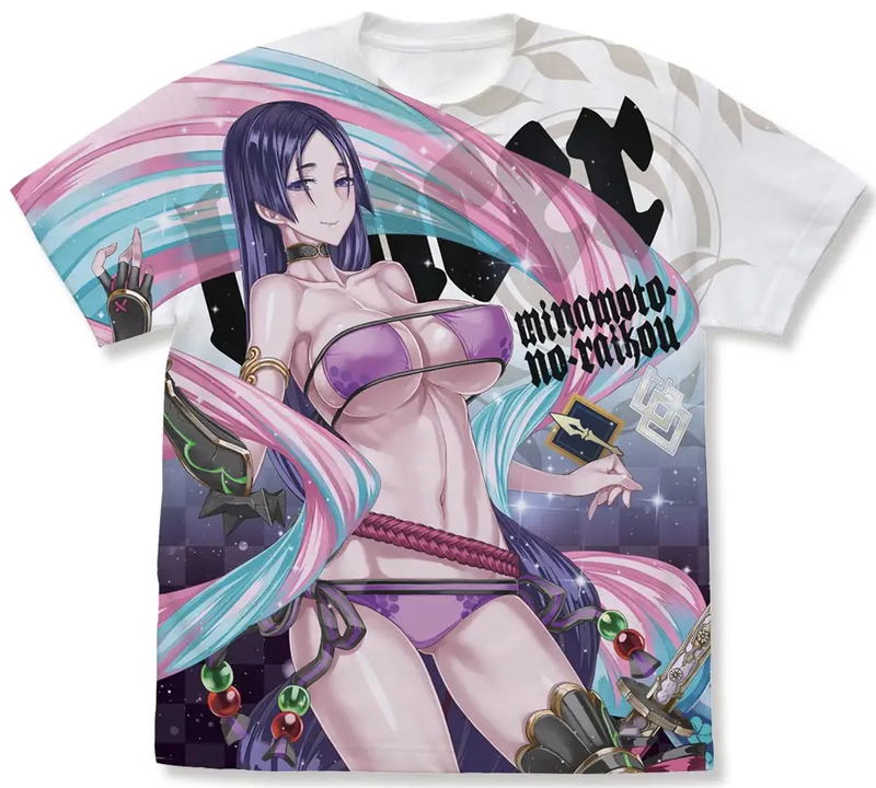 Fate/Grand Order - Lancer/Minamoto Yorimitsu Full Graphic T-shirt (White | Size XL) image 1
