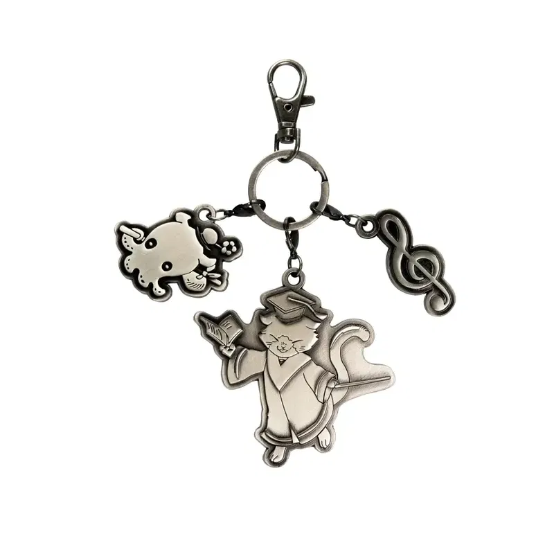 Octopath Traveler Triple Metal Key Chain image 1