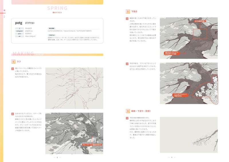 Four Seasons Scenes Illustrations image 3