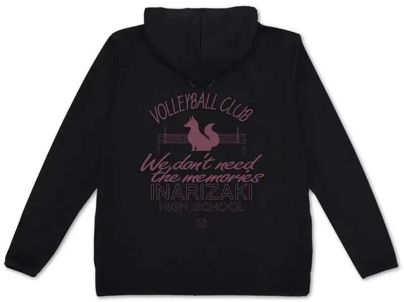 Haikyu!! - Inarizaki High School Volleyball Club Thin Dry Hoodie (Black | Size M) image 1