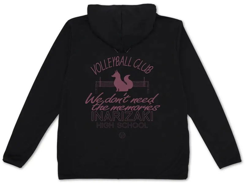 Haikyu!! - Inarizaki High School Volleyball Club Thin Dry Hoodie (Black | Size XL) image 1