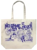 No Game No Life - White Sticker Style Design Large Tote Bag (Natural) thumbnail 1