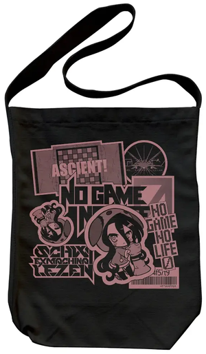 No Game No Life Zero - Shuvi Sticker Style Design Shoulder Tote Bag (Black)_