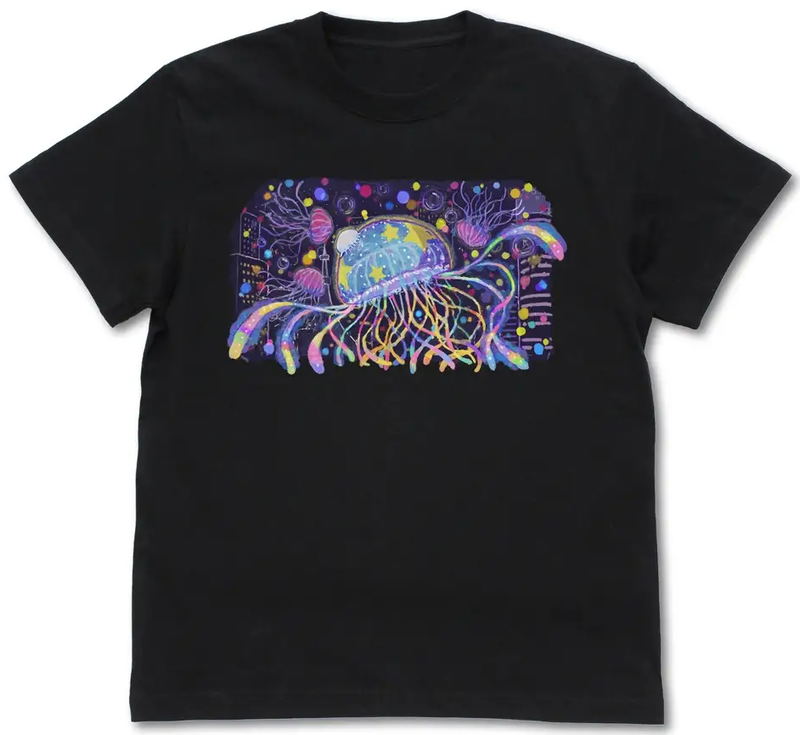 Jellyfish Can't Swim in the Night - Mahiru Mural Full Color T-shirt (Black | Size XL) image 1