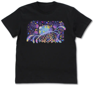 Jellyfish Can't Swim in the Night - Mahiru Mural Full Color T-shirt (Black | Size S)_