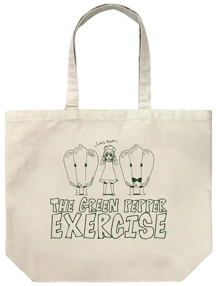 Oshi No Ko - Green Pepper Gymnastics Large Tote Bag (Natural) image 1