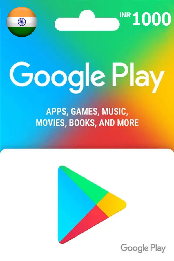 Google Play INR 1000 Gift Card | India Account digital
