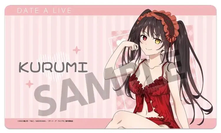 Date A Live V Original Illustration Rubber Mat Tokisaki Kurumi Nightwear Ver. image 1