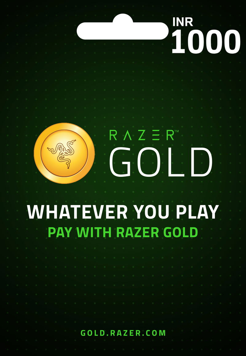 Razer Gold Card 1000 INR | India Account <span class="ext ext_digital">digital</span> image 1