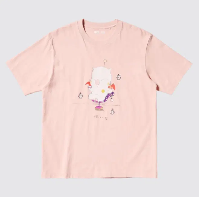 UT Final Fantasy - Moogle T-Shirt (Pink | Size L) image 1