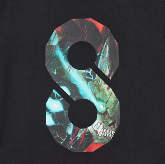 UT Kaiju No. 8 - No. 8 T-Shirt (Black | Size XXXL) image 4