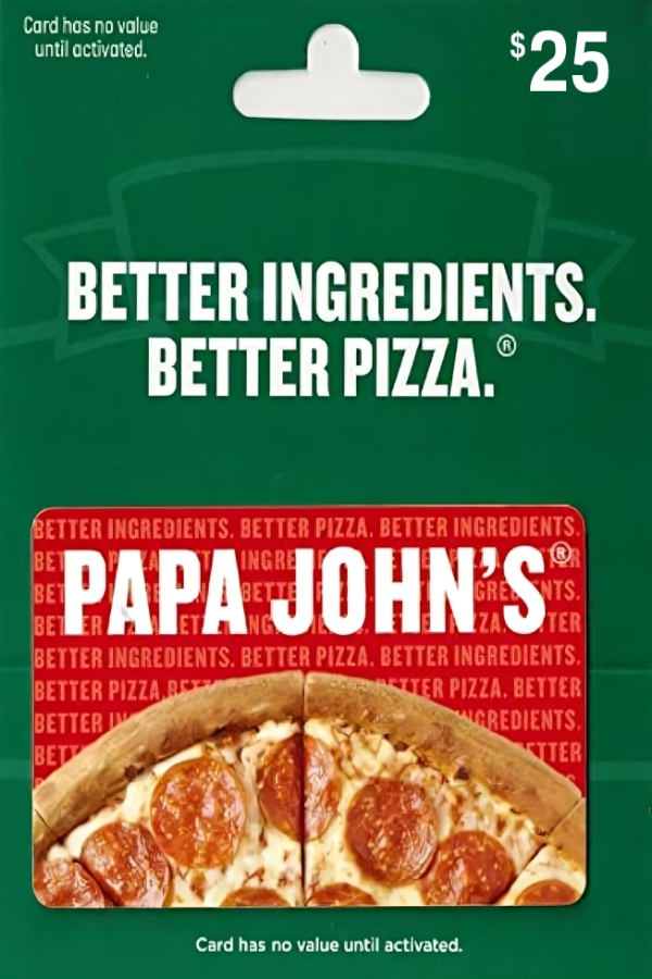 Papa John's Gift Card 25 USD US Account Only digital