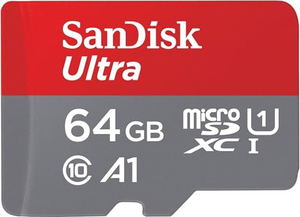 SanDisk Ultra R140 microSDXC 64GB Kit, UHS-I U1, A1, Class 10_