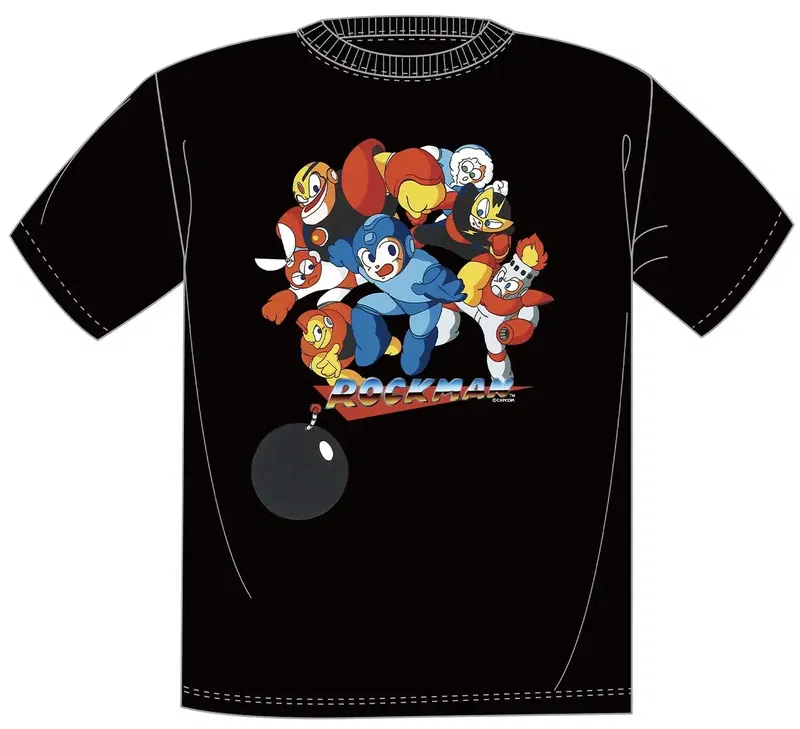 Mega Man - Mega Man T-shirt (Black | Size S) (Re-run) image 1