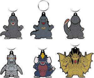 Godzilla: Godzilla Rubber Key Ring (Set of 6 Pieces)
