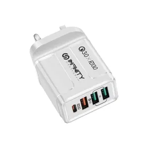 Infinity PC45S Fast Charging 4 Port Wall Charger IN-PC45S (White)_