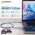 Infinity TCC324 Super Fast TYPE-C to TYPE-C Charging Cable 0.9m (Green) thumbnail 2