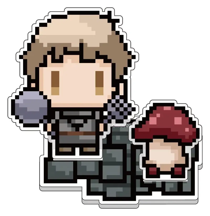 Delicious In Dungeon Pixel Art Style Acrylic Stand Laios image 1