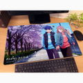 Gridman Universe Original Illustration Rubber Mat Yomogi & Yume / Cherry Blossom Date thumbnail 2