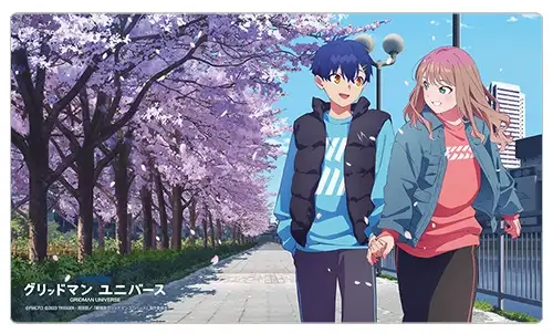 Gridman Universe Original Illustration Rubber Mat Yomogi & Yume / Cherry Blossom Date Curtain Damashii