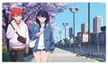 Gridman Universe Original Illustration Rubber Mat Yuta & Rikka / Cherry Blossom Date thumbnail 1