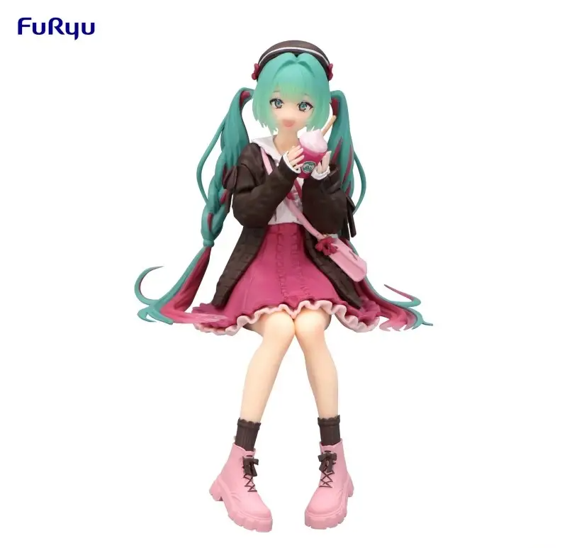 Hatsune Miku Noodle Stopper Figure: Autumn Date Pink Color Ver. FuRyu