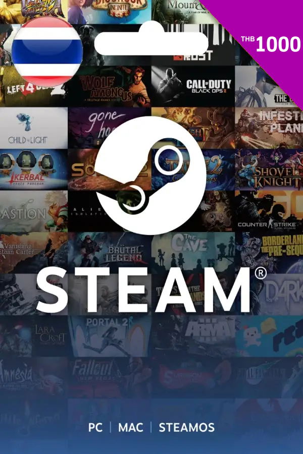 Steam Gift Card (THB 1000 | Chỉ dành cho tiền tệ Thái Lan)
Steam Gift Cards (THB 1000)
Steam THB1000 Gift Card
Steam THB 1000 Gift Cards
Steam Gift Cards
Steam Gift Card Thailand
Steam Thailand <span class="ext" style="background-color: #2a475e; color: #FFFFFF;">STEAM</span> <span class="ext ext_digital">digital</span> image 1